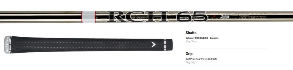 Shaft et Grip Hybride Callaway Big Bertha B21