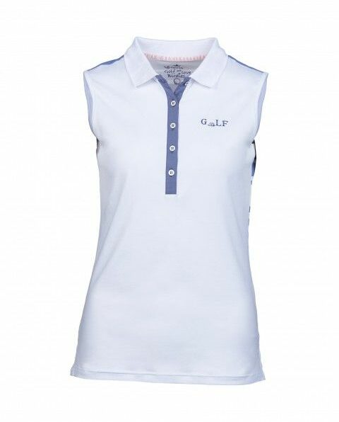 polo sans manche Girls Golf Hearts in the sky