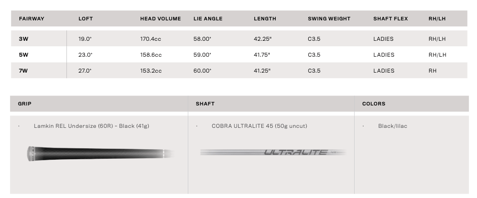 Specs Bois de parcours Cobra Air-X Femme