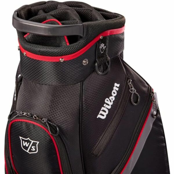 Sac chariot Wilson Lite Noir/Charbon/Rouge Sac chariot Wilson Lite Noir/Charbon/Rouge